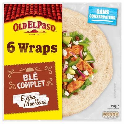 Old el Paso - 6 galettes wraps de blé complet 