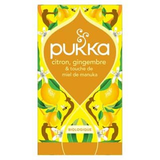 Pukka Infusion Citron Gingembre Miel Bio, 20 sachets