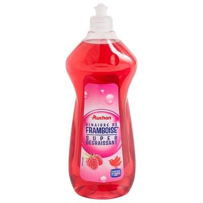 Auchan Liquide vaisselle super dégraissant vinaigre de framboise, 750ml