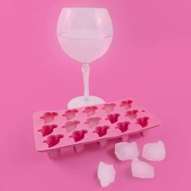 Dotz Moule à glaçons en silicone platine flamants roses, 21x11x2cm