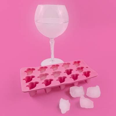 Dotz Moule à glaçons en silicone platine flamants roses, 21x11x2cm