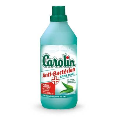 Carolin Nettoyant sol Anti-Bactérien sans Javel, 1L