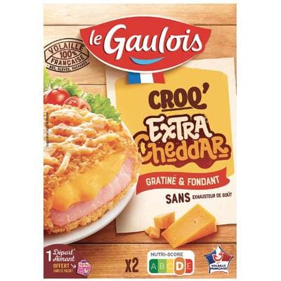 Le Gaulois Croq extra cheddar, 2x100g