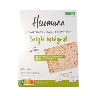 Heumann Pain Azyme seigle intégral BIO, 200g
