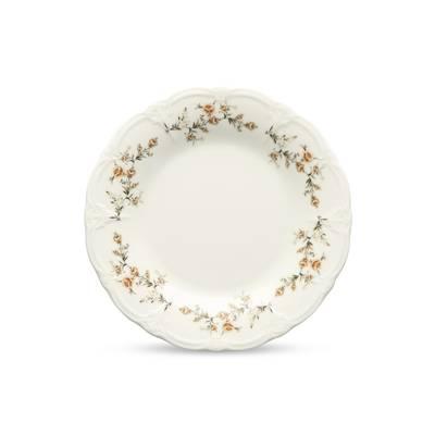 Collection Retro - Assiette plate 20,5cm brown flower Retro