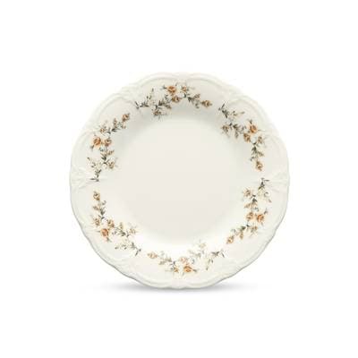 Collection Retro Assiette plate 20,5cm brown flower Retro