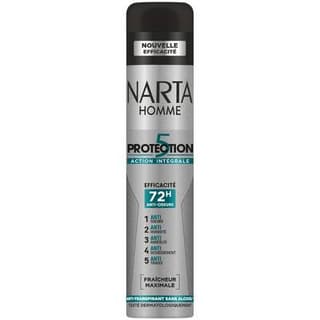 Narta Homme Déodorant Homme Protection 5 Action Intégrale, 200ml