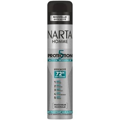 Narta Homme Déodorant Homme Protection 5 Action Intégrale, 200ml
