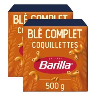 Barilla Integrale Pâtes Coquillettes au Blé Complet, Lot de 2x500g