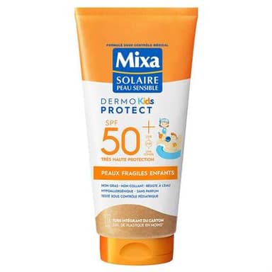 Mixa Lait Protection Solaire Enfants Peaux Fragiles Dermo Protect Kids SPF50+, 175ml