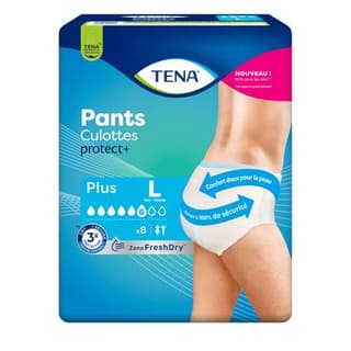 Tena Culottes Incontinence Pants Protect + Taille L, 8 culottes