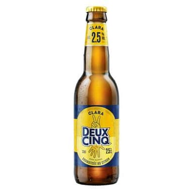 La Deux Cinq Bière aromatisée citron légère 2,5°, 33cl