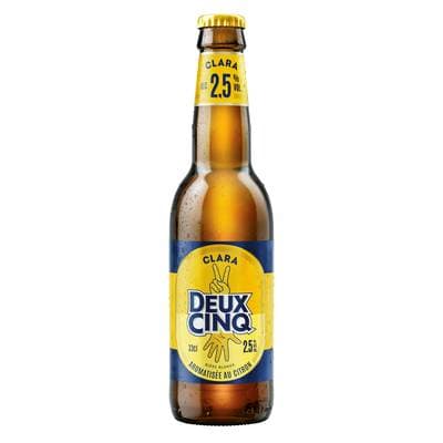La Deux Cinq Bière aromatisée citron légère 2,5°, 33cl