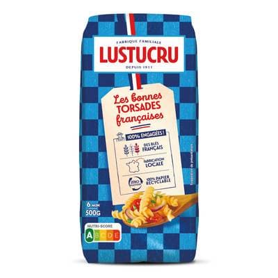 Lustucru Pâtes Bonnes Torsades Françaises, 500g