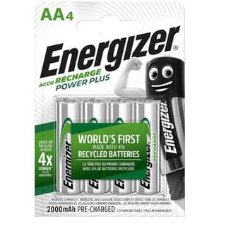 Energizer 4 Piles Rechargeables HR06 / AA Power plus 2000 mAh, 4  piles