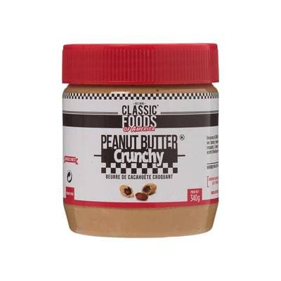 Classic Foods of America Peanut Butter Crunchy - Beurre de cacahuète croquant, 340g