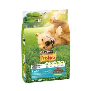 Purina - Friskies Croquettes Poulet Légumes allégée Light pour chien adulte, 3kg