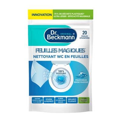 Dr Beckmann Lingettes Nettoyantes WC Fraicheur Brise Marine, 20 feuilles