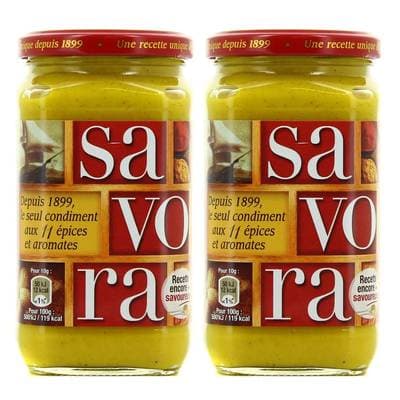 Amora Savora, Spécialité à la Moutarde de Dijon, aux Epices et Aromates, Lot de 2x385g