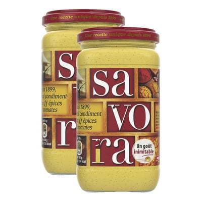 Amora Savora, Spécialité à la Moutarde de Dijon, aux Epices et Aromates, Lot de 2x385g