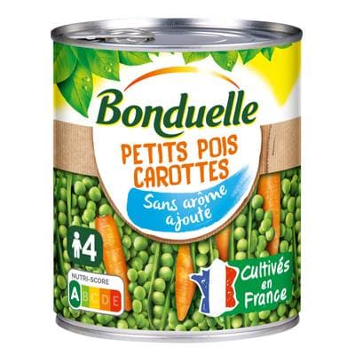 Bonduelle Petits pois carottes sans arôme ajouté, 530g