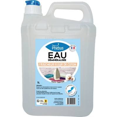 Phébus Eau déminéralisée senteur fleur de coton, 5L