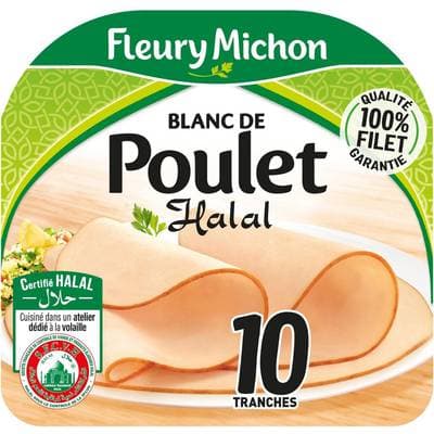 Fleury Michon Blanc de Poulet Halal, 10 tranches - 300g