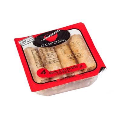 Le Cantonnais Nems à la Crevette et Sauce Nuoc Mam, 4 Nems - 280g