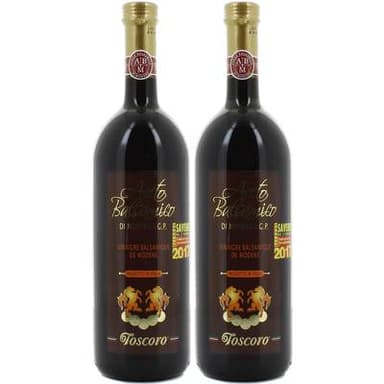 Toscoro Vinaigre balsamique de Modene IGP, Lot de 2x1L