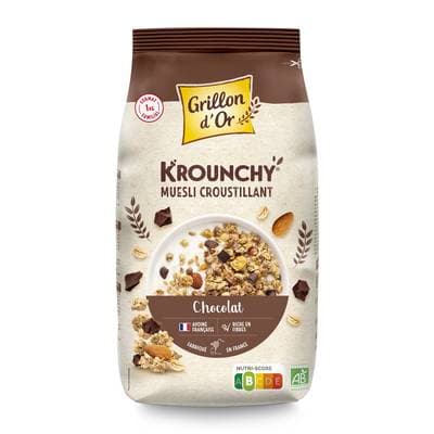 Grillon Or Céréales Krounchy Chocolat BIO, 1Kg