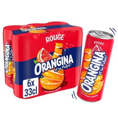 Orangina Boisson gazeuse à l'orange sanguine, 6x33cl