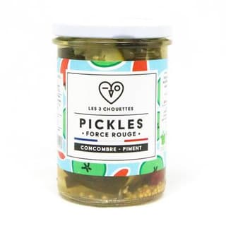 Les 3 Chouettes Pickles Concombre Piment Bio, 210g