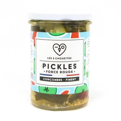 Les 3 Chouettes Pickles Concombre Piment Bio, 210g