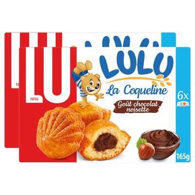 Lu Coquelines Chocolat 3 chatons, Lot de 2x165g