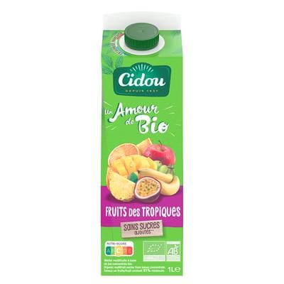 Cidou Nectar fruits des tropiques sans sucres ajoutés bio, 1L
