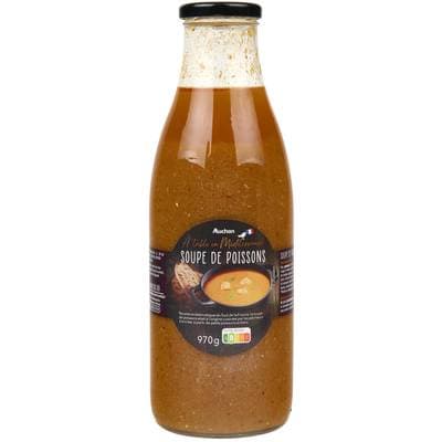 Auchan Terroir Soupe de poissons recette méditerranéenne, 970g
