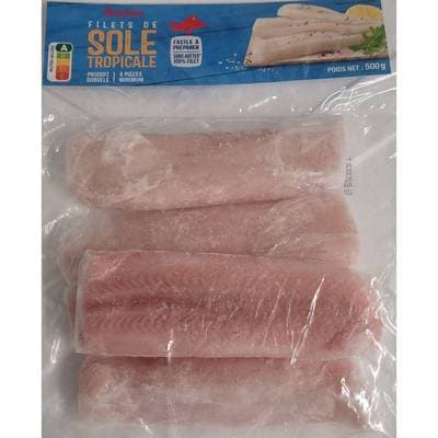 Auchan Filets de sole tropicale, 500g