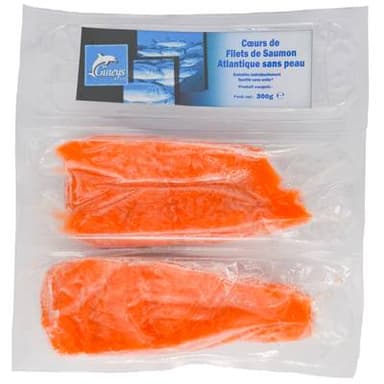 Gineys Coeurs de Filet de Saumon d'Atlantique sans peau, 2x150g