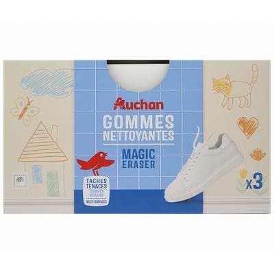 Auchan Gomme nettoyante magique, 3 pièces