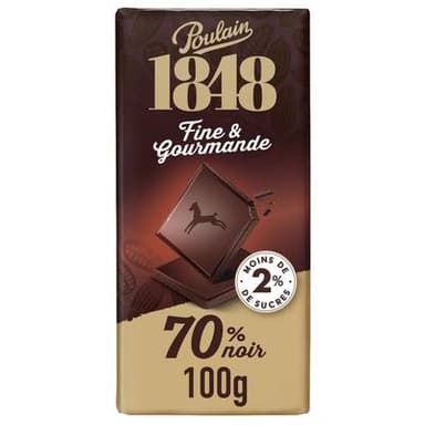 Poulain Chocolat Noir 70% Ligne gourmande, 100g