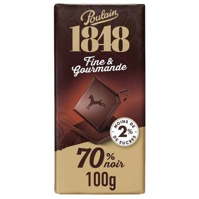 Poulain Chocolat Noir 70% Ligne gourmande, 100g