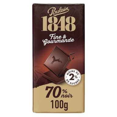 Poulain Chocolat Noir 70% Ligne gourmande, 100g