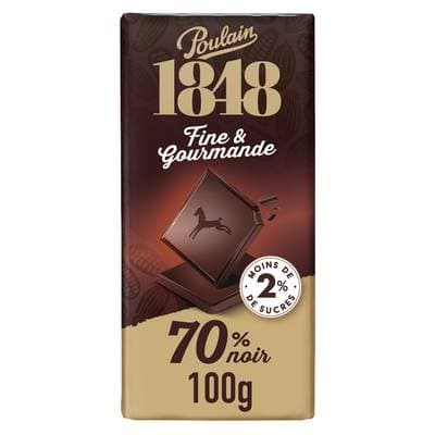 Poulain Chocolat Noir 70% Ligne gourmande, 100g