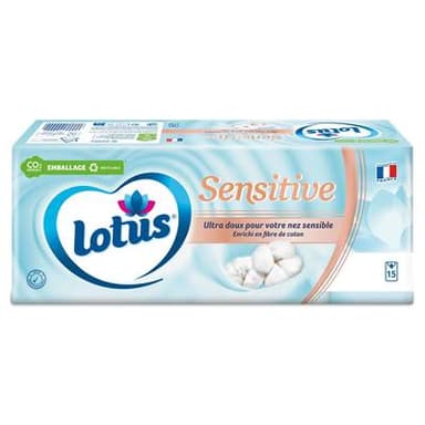 Lotus Mouchoirs étuis Sensitive, 15  étuis