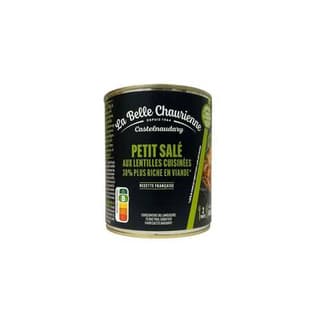 La Belle Chaurienne Petit salé aux lentilles cuisinées en conserve pour 2, 840g