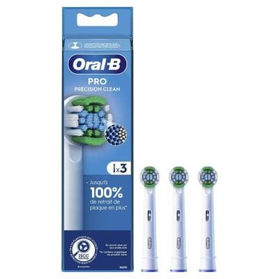 Oral B 3 Brossettes Precision Clean, 3  brossettes