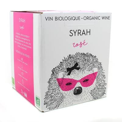 Vin De France rosé Hérisson Syrah Bio 12.5°, Bag in box 3L