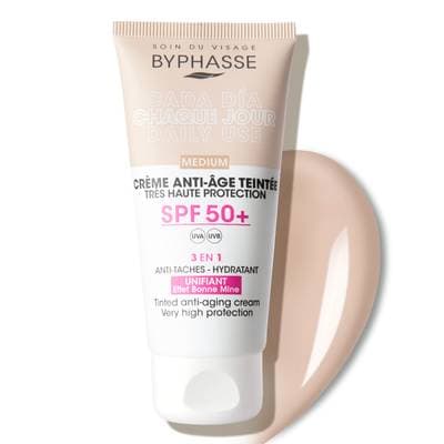 Byphasse Crème visage teintée anti-âge SPF 50+ - Medium, 50ml
