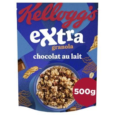 Kellogg's Céréales Extra Granola Chocolat au Lait, 500g