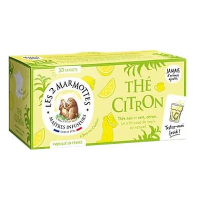 Les 2 Marmottes Thé Citron, 40g